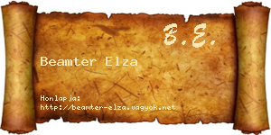 Beamter Elza névjegykártya